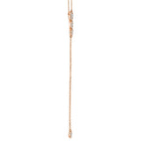 14K White Gold Diamond Circle Lariat necklace-Necklaces-Maurice's Jewelers-