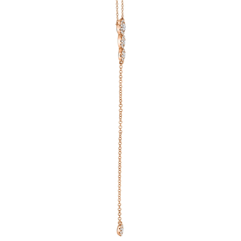 14K White Gold Diamond Circle Lariat necklace-Necklaces-Maurice's Jewelers-