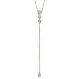 14K White Gold Diamond Circle Lariat necklace-Necklaces-Maurice's Jewelers-Rose Gold-
