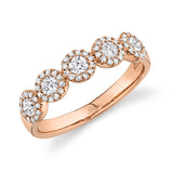 14K Yellow Gold Diamond Halo Medium Band-Rings-Maurice's Jewelers-ROSE GOLD-