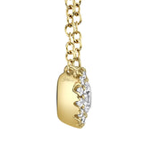 14k Yellow Diamond Halo Solitaire Necklace-Necklaces-Maurice's Jewelers-
