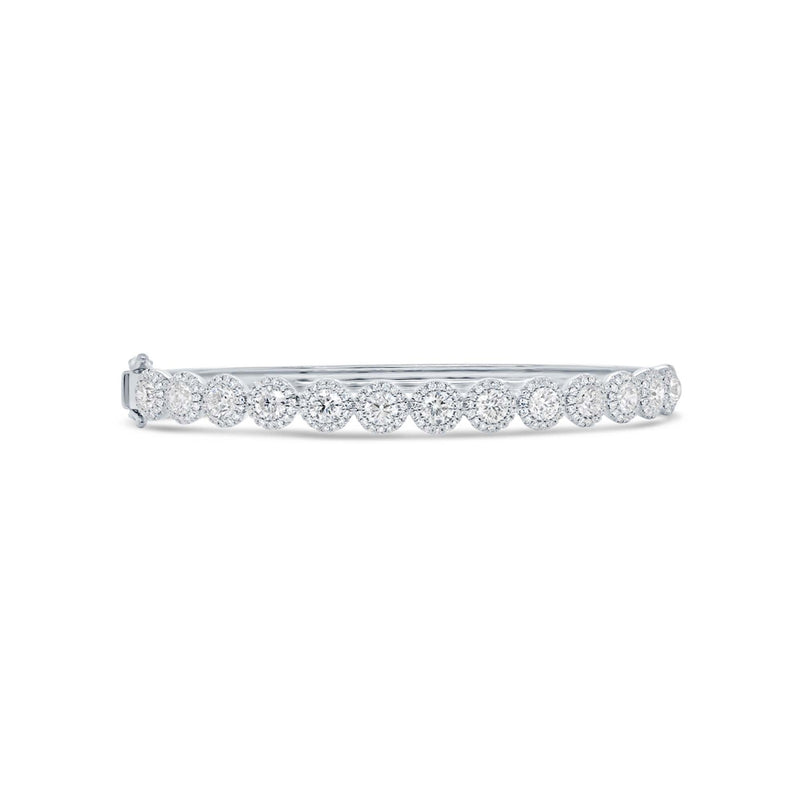 14K Yellow Gold Diamond Bangle (Medium)-Bangles-Maurice's Jewelers-WHITE GOLD-