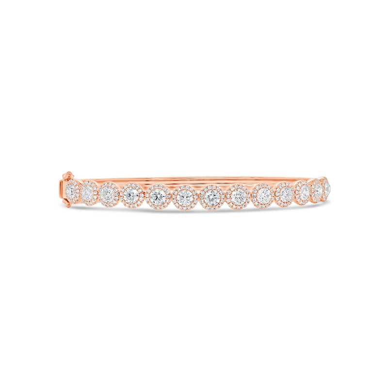 14K Yellow Gold Diamond Bangle (Medium)-Bangles-Maurice's Jewelers-ROSE GOLD-