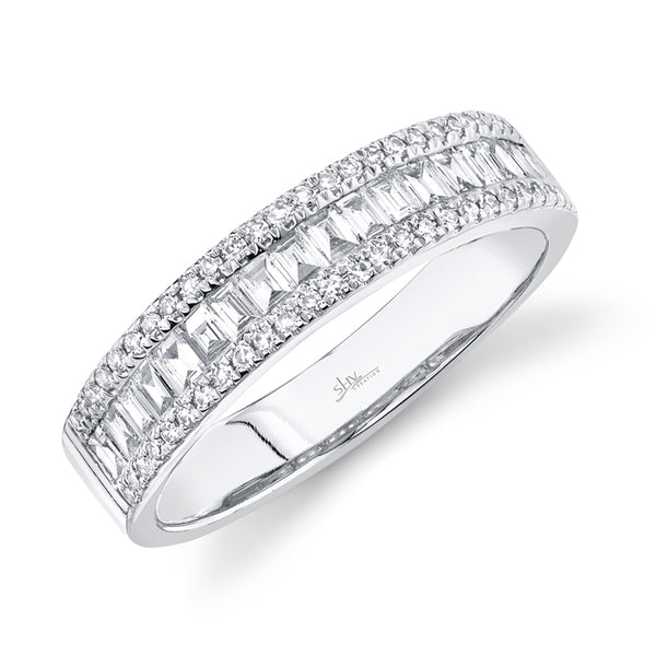 14K Yellow Gold Diamond Baguette Medium Band-Rings-Maurice's Jewelers-WHITE GOLD-
