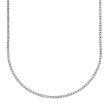 14K White Gold Diamond Small Tennis Necklace-Necklaces-Maurice's Jewelers-WHITE GOLD-