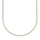 14K White Gold Diamond Small Tennis Necklace-Necklaces-Maurice's Jewelers-YELLOW GOLD-