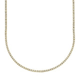 14K White Gold Diamond Small Tennis Necklace