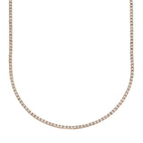 14K White Gold Diamond Small Tennis Necklace-Necklaces-Maurice's Jewelers-ROSE GOLD-