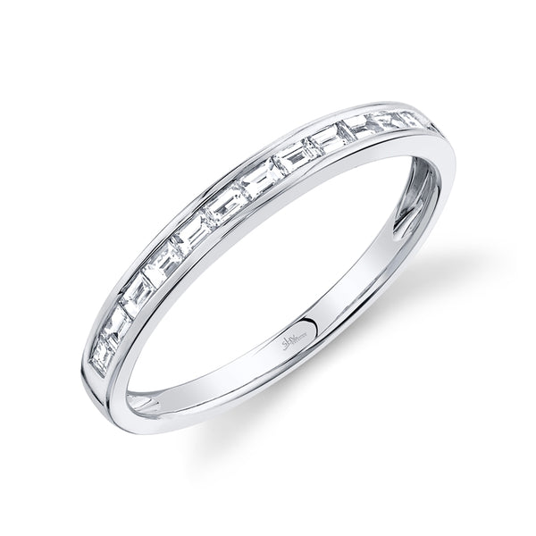 14K Yellow Gold Diamond Baguette Thin Band-Rings-Maurice's Jewelers-WHITE GOLD-