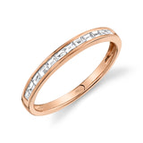 14K Yellow Gold Diamond Baguette Thin Band-Rings-Maurice's Jewelers-ROSE GOLD-
