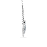 14k White Diamond Pave Circle Necklace-Necklaces-Maurice's Jewelers-