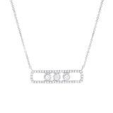 14K White Gold Diamond Slider Bar Necklace-Necklaces-Maurice's Jewelers-WHITE GOLD-