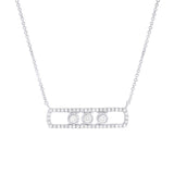 14K Rose Gold Diamond Slider Bar Necklace