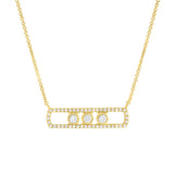 14K White Gold Diamond Slider Bar Necklace-Necklaces-Maurice's Jewelers-YELLOW GOLD-