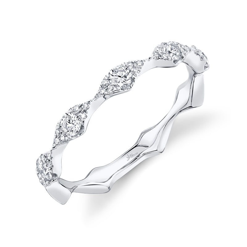 14K Yellow Gold Diamond Free Form Band-Rings-Maurice's Jewelers-WHITE GOLD-