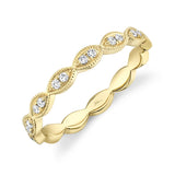 14K Rose Gold Diamond Marquise Shape Band-Rings-Maurice's Jewelers-YELLOW GOLD-