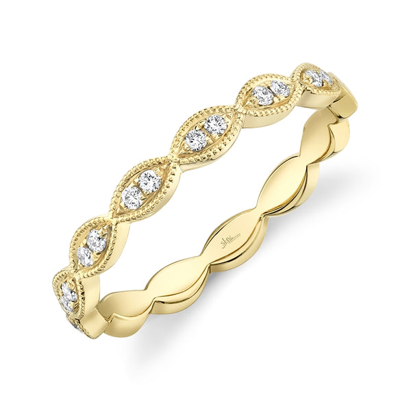 14K Rose Gold Diamond Marquise Shape Band-Rings-Maurice's Jewelers-YELLOW GOLD-