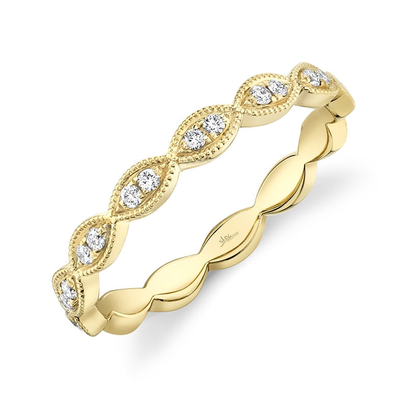 14K Rose Gold Diamond Marquise Shape Band-Rings-Maurice's Jewelers-YELLOW GOLD-