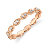 14K Rose Gold Diamond Marquise Shape Band-Rings-Maurice's Jewelers-ROSE GOLD-
