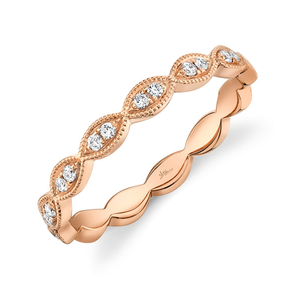 14K Rose Gold Diamond Marquise Shape Band-Rings-Maurice's Jewelers-ROSE GOLD-