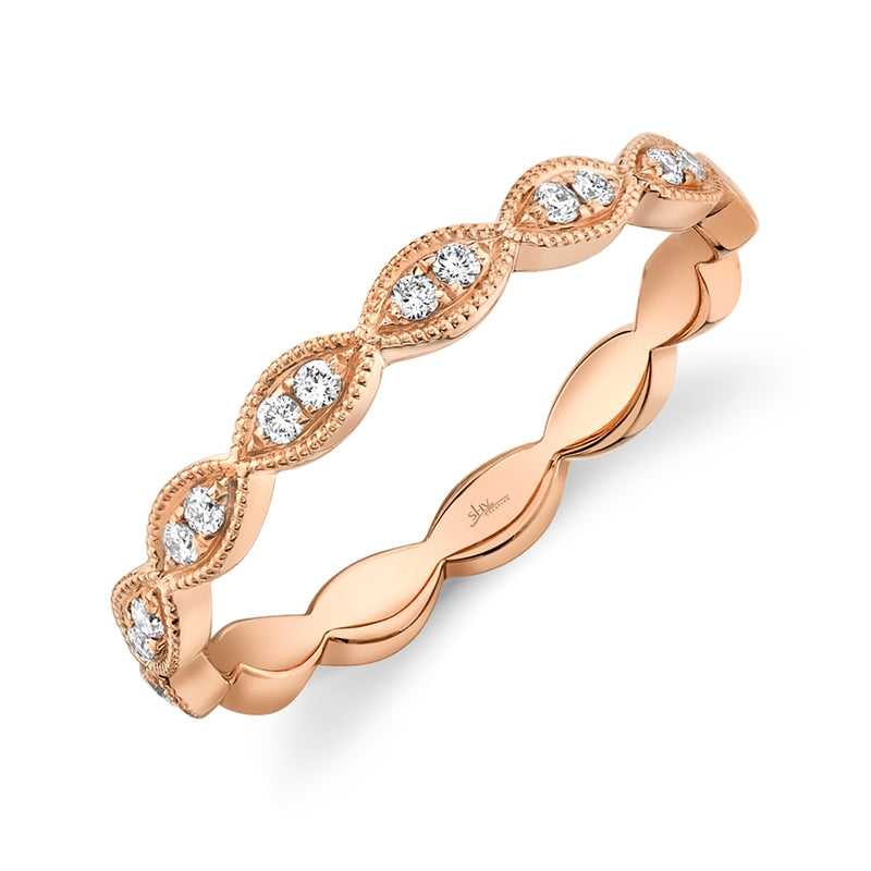 14K Rose Gold Diamond Marquise Shape Band-Rings-Maurice's Jewelers-ROSE GOLD-
