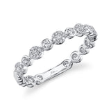 14K Yellow Gold Diamond Circles Band-Rings-Maurice's Jewelers-WHITE GOLD-