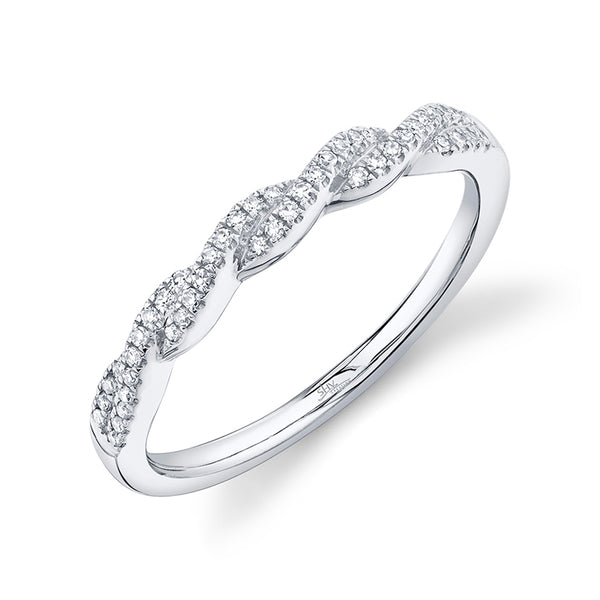 14K Yellow Gold Diamond Twist Band