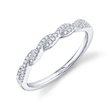 14K Rose Gold Diamond Twist Band-Rings-Maurice's Jewelers-WHITE GOLD-