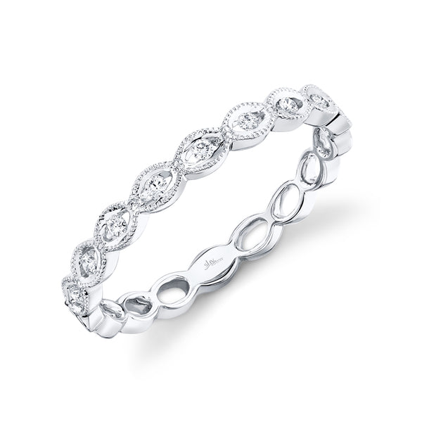 14K White Gold Stackable Diamond Ring-Rings-Maurice's Jewelers-WHITE GOLD-