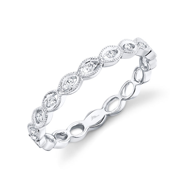 14K White Gold Stackable Diamond Ring-Rings-Maurice's Jewelers-