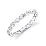 14K Rose Gold Stackable Diamond Ring-Rings-Maurice's Jewelers-WHITE GOLD-