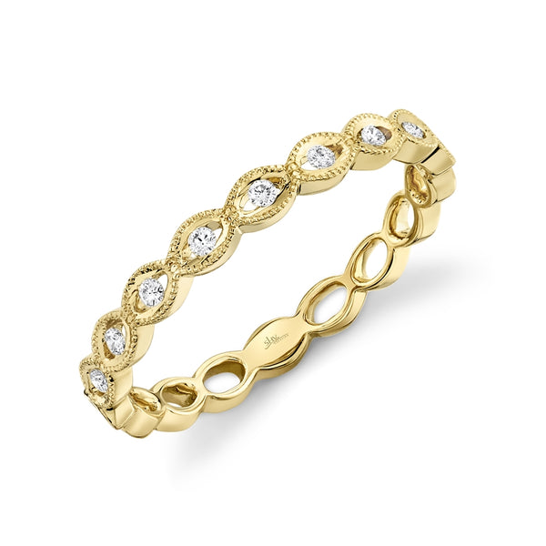 14K Yellow Gold Stackable Diamond Ring