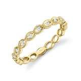 14K Yellow Gold Stackable Diamond Ring