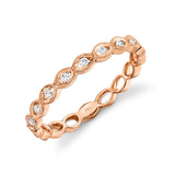 14K Rose Gold Stackable Diamond Ring-Rings-Maurice's Jewelers-ROSE GOLD-