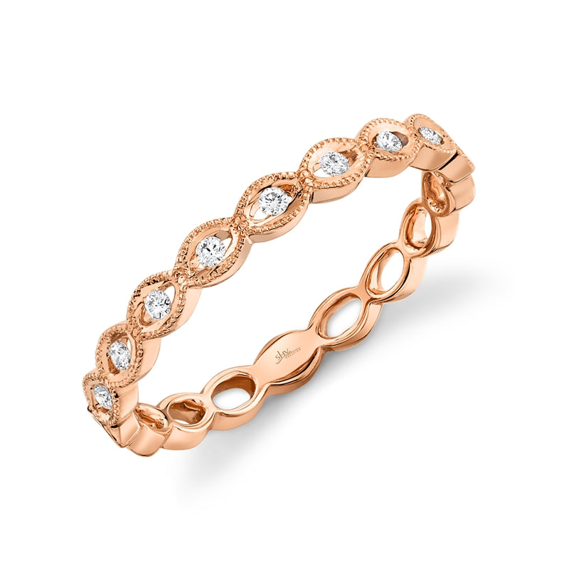 14K Rose Gold Stackable Diamond Ring-Rings-Maurice's Jewelers-ROSE GOLD-