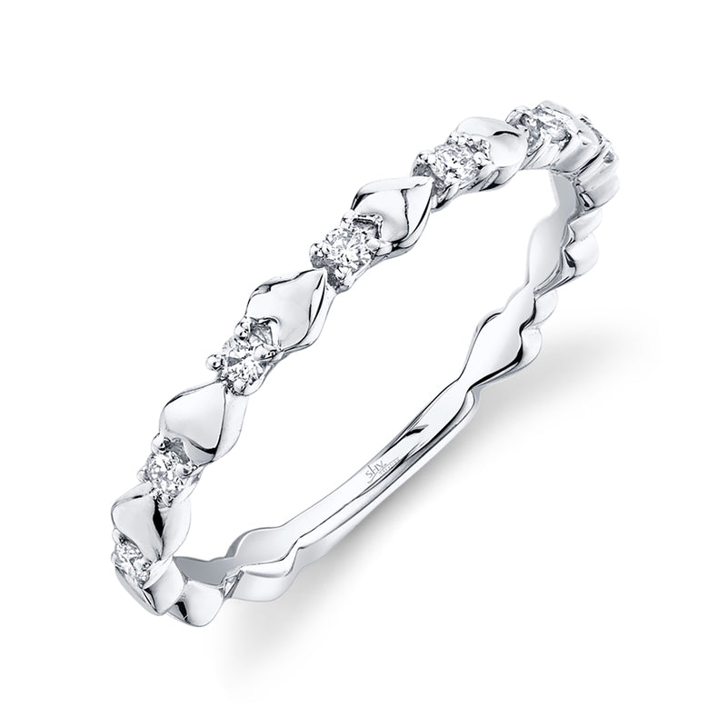 14K Yellow Gold Diamond Lady's Hearts Band