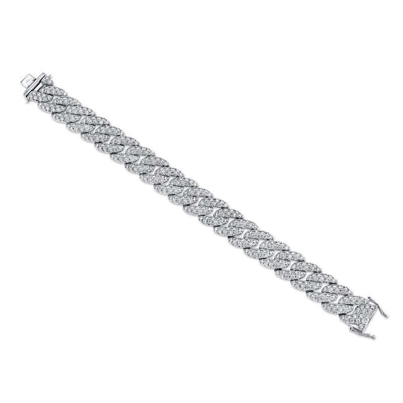 14K Rose Gold Diamond Pave Chain Bracelet-Bracelets-Maurice's Jewelers-WHITE GOLD-