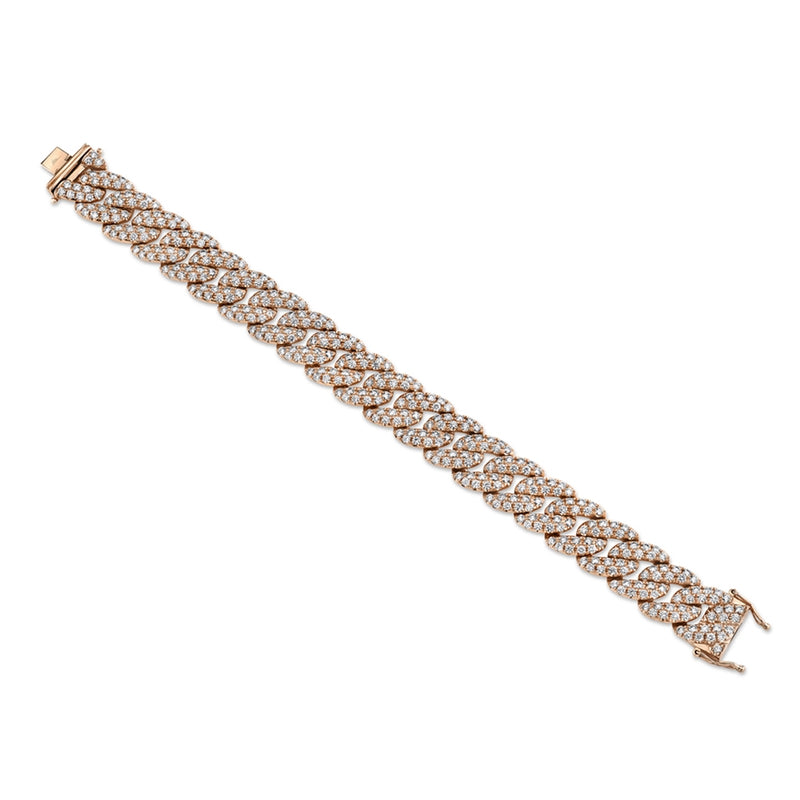 14K Rose Gold Diamond Pave Chain Bracelet-Bracelets-Maurice's Jewelers-ROSE GOLD-