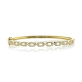 14K Yellow Gold Diamond Link Bangle-Bangles-Maurice's Jewelers-YELLOW GOLD-