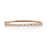 14K Yellow Gold Diamond Link Bangle-Bangles-Maurice's Jewelers-ROSE GOLD-