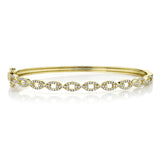 14K White Gold Diamond Link Bangle-Bangles-Maurice's Jewelers-YELLOW GOLD-
