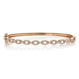 14K White Gold Diamond Link Bangle-Bangles-Maurice's Jewelers-ROSE GOLD-