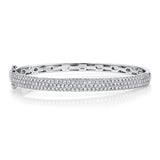 14K Rose Gold Diamond Pave Thin Bangle-Bangles-Maurice's Jewelers-WHITE GOLD-