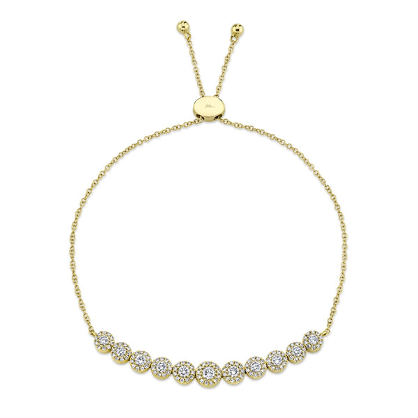 14K Yellow Gold Diamond Bolo Bracelet-Bracelets-Maurice's Jewelers-