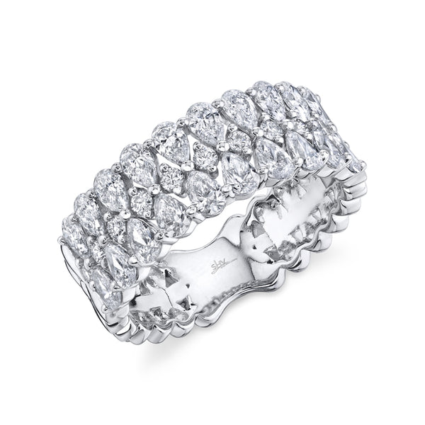 14K White Gold Diamond Pear Ring-Rings-Maurice's Jewelers-WHITE GOLD-
