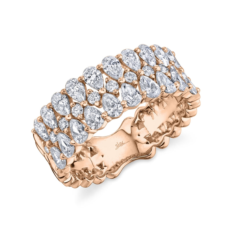 14K Rose Gold Diamond Pear Ring-Rings-Maurice's Jewelers-ROSE GOLD-