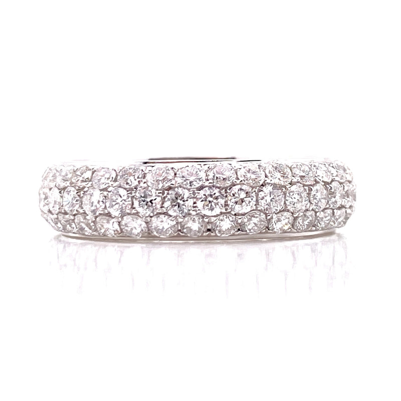 14K White Gold Diamond Pave Thick Eternity Band-Rings-aaron jewelry-