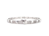 14K White Gold Diamond Studded Bangle-Bangles-majolie-