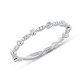 14K Yellow Gold Alternating Bezel Solitaire Diamond Stacking Ring-Rings-Maurice's Jewelers-White Gold-4-