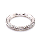 18K White Gold Diamond Pave Thin Eternity Band-Diamond Wedding Band-Maurice's Jewelers-